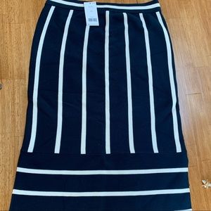 Banana republic, navy blue, white stripe, with tag